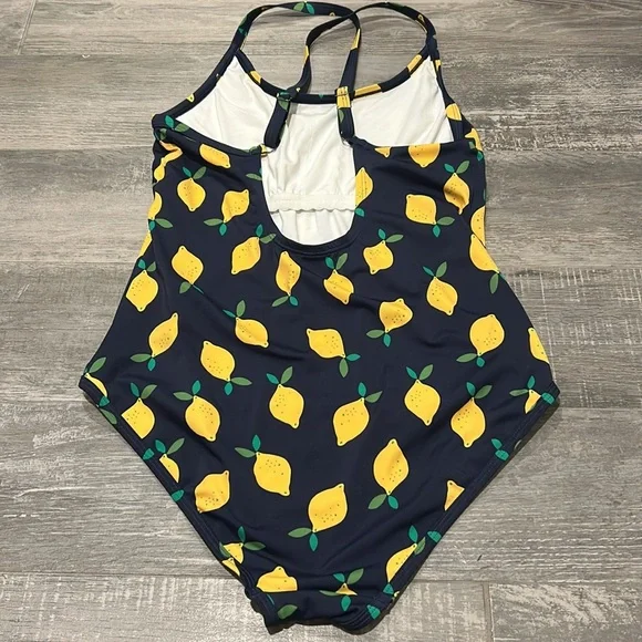 Hanna Andersson Black and Lemon Print One Piece Swimsuit 🍋 - Picture 6 of 8